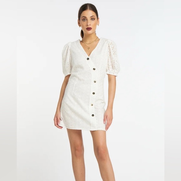 MOONRIVER‎ summer white Dress. Size L - Picture 1 of 7